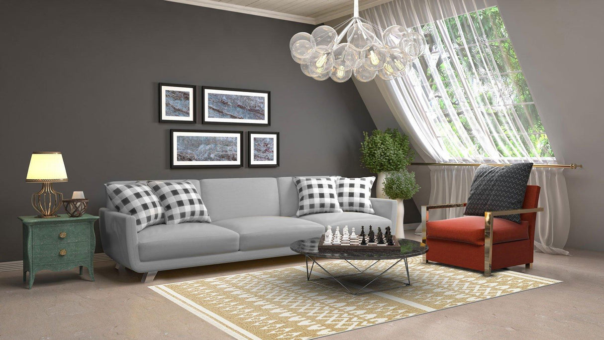 Covor de living / dormitor Maze Home Mondo Reversibil, Cream Beige 03 (diverse dimensiuni), 120x180 cm - Covor Maze Home MONDO, Reversibil, Cream Beige 03 - Adorehome.ro - Covoare - Maze - MD 03 BEIGE _ 80*150