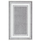 Covor de living / dormitor Maze Home Noa Reversibil, Lavabil, Gri - Alb (diverse dimensiuni), 115x180 cm - Gri
