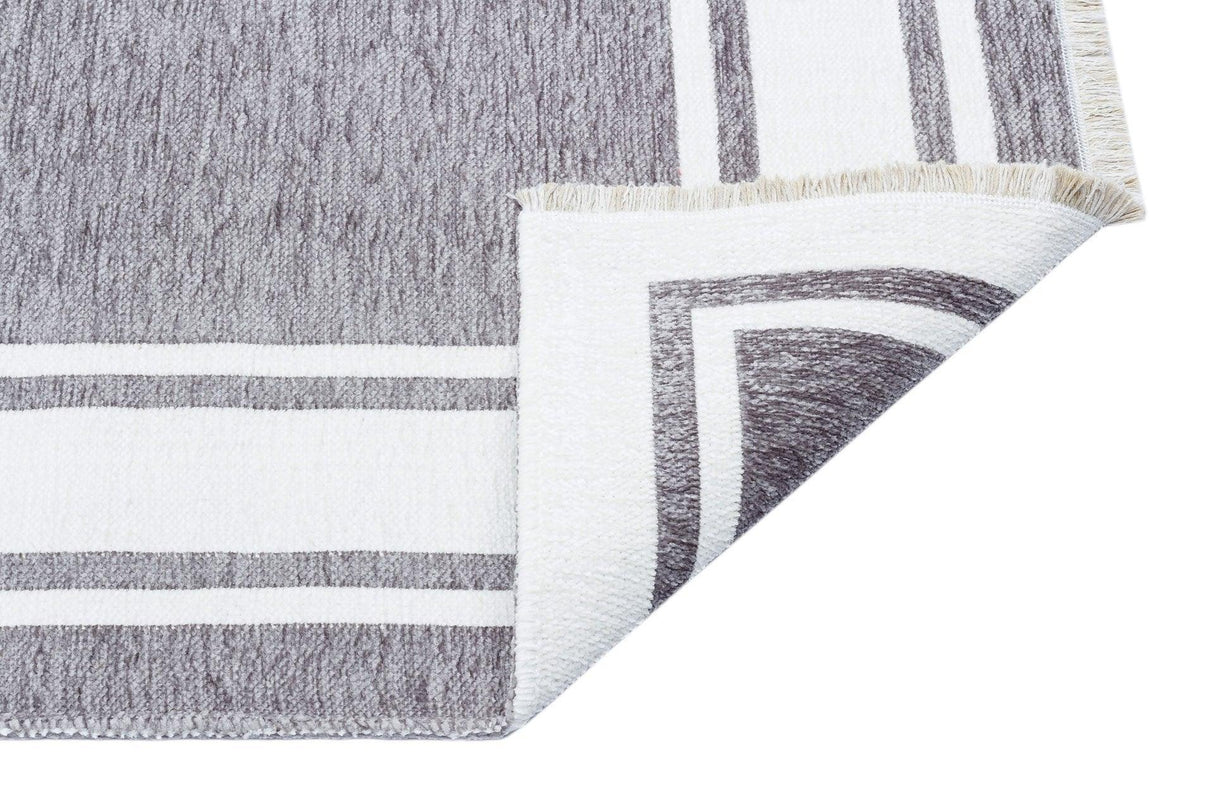 Covor de living / dormitor Maze Home Noa Reversibil, Lavabil, Gri - Alb (diverse dimensiuni), 115x180 cm - Covor Maze Home NOA, Reversibil, Grey White - Adorehome.ro - Covoare - Maze - NK 06 GREY WHITE _ 75*150
