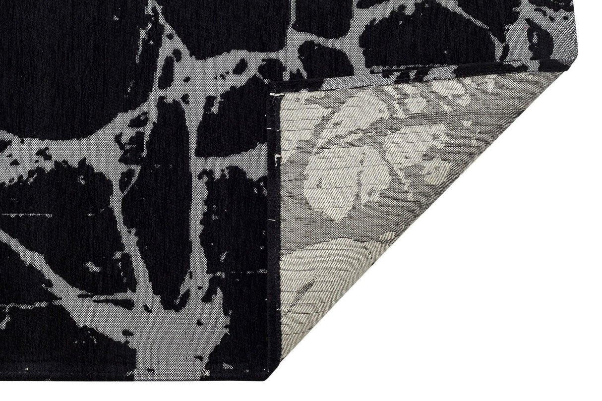 Covor de living / dormitor Maze Home Smart, Gri - Negru (diverse dimensiuni), 120x180 cm - Covor Maze Home SMART, Black Silver XW - Adorehome.ro - Covoare - Maze - SM 21 BLACK SILVER XW _ 120*180