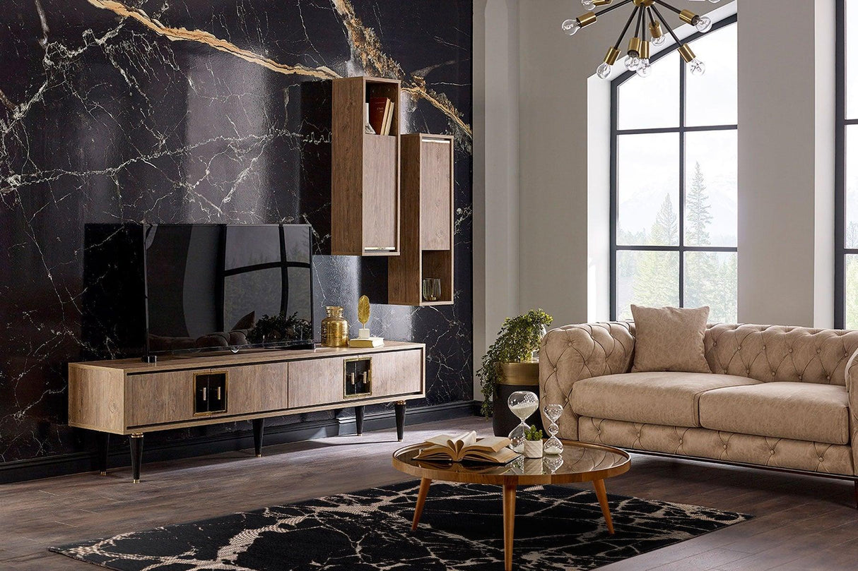 Covor de living / dormitor Maze Home Smart, Negru - Auriu (diverse dimensiuni), 120x180 cm - Covor Maze Home SMART, Black Gold XW - Adorehome.ro - Covoare - Maze - SM 21 BLACK GOLD XW _ 120*180
