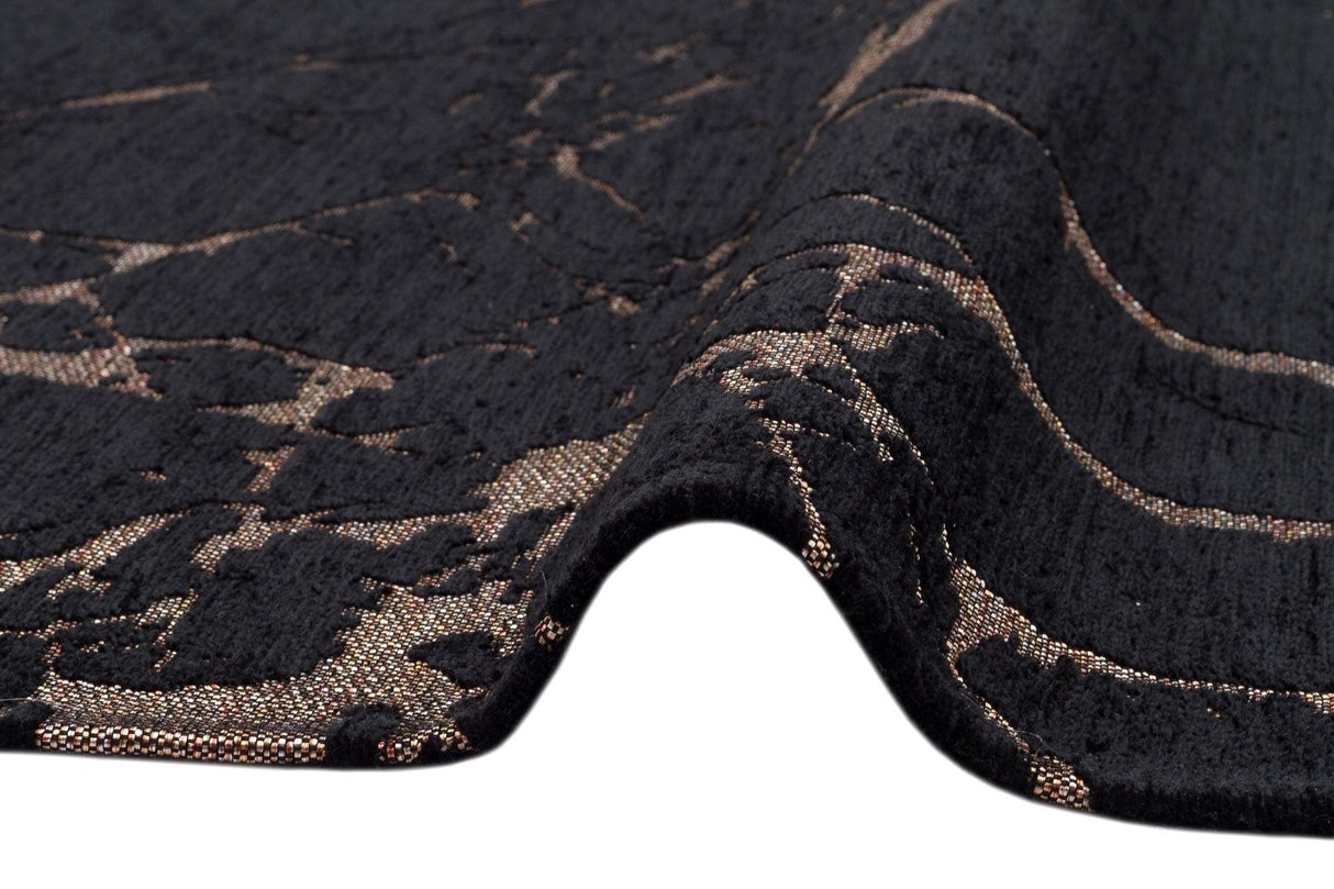Covor de living / dormitor Maze Home Smart, Negru - Auriu (diverse dimensiuni), 120x180 cm - Covor Maze Home SMART, Black Gold XW - Adorehome.ro - Covoare - Maze - SM 21 BLACK GOLD XW _ 120*180