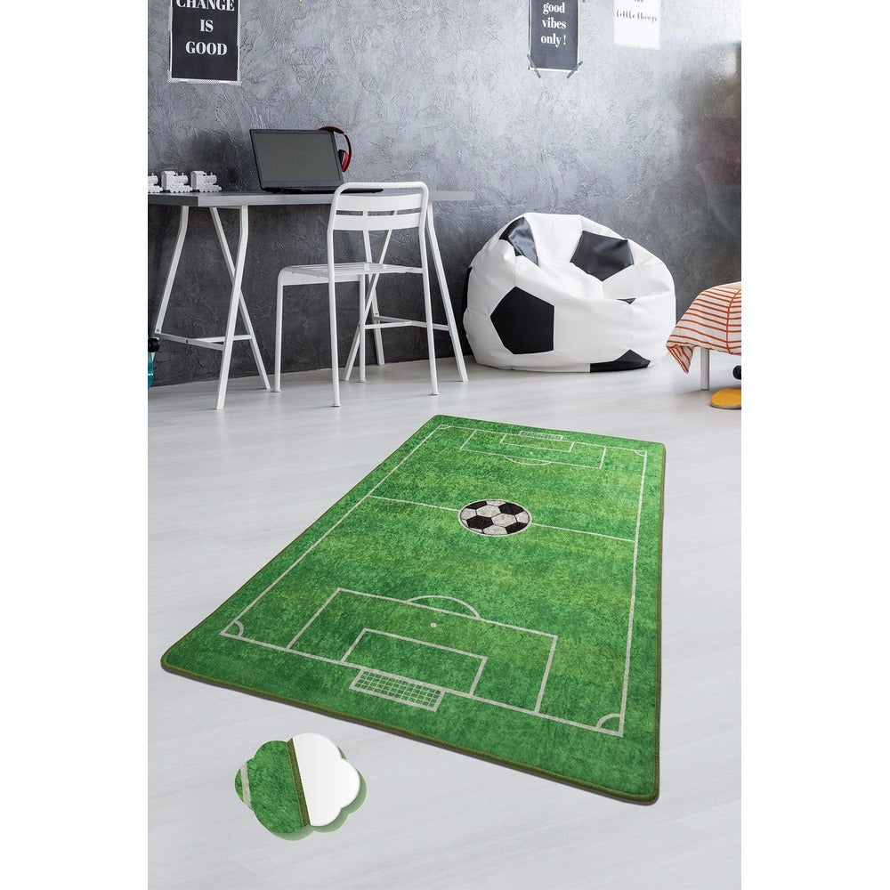 Covor de Teren Football Haaland, Verde, 140x190 cm