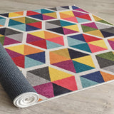 Covor Living - Hol Curcubeu, Lavabil, Antiderapant, Multicolor, 80x150 cm