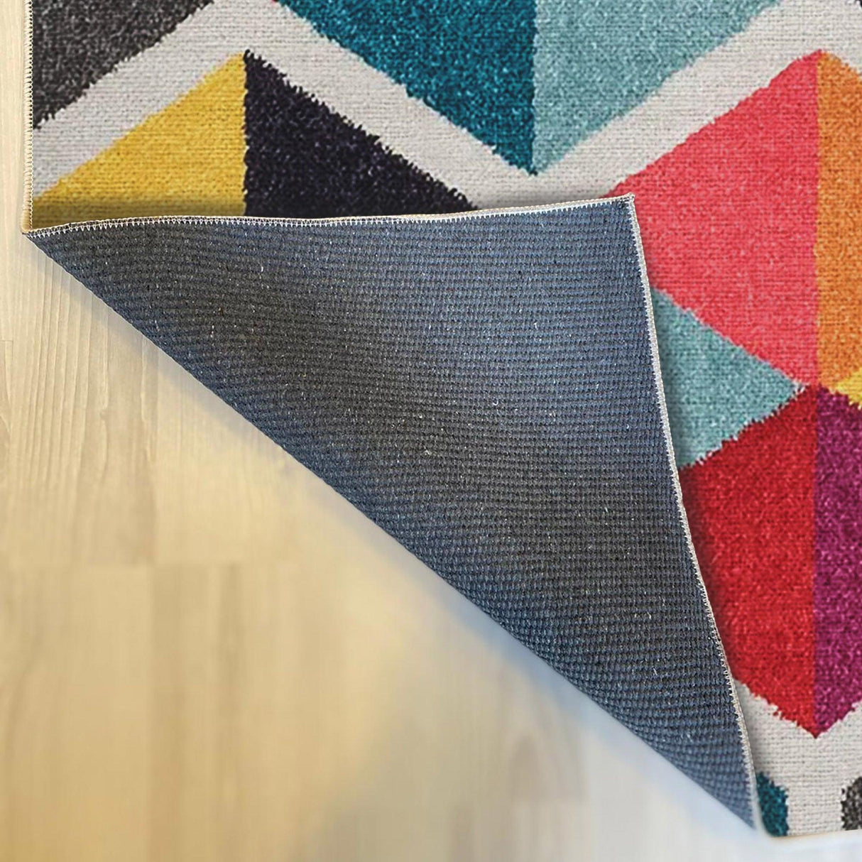 Covor Living - Hol Curcubeu, Lavabil, Antiderapant, Multicolor, 80x150 cm