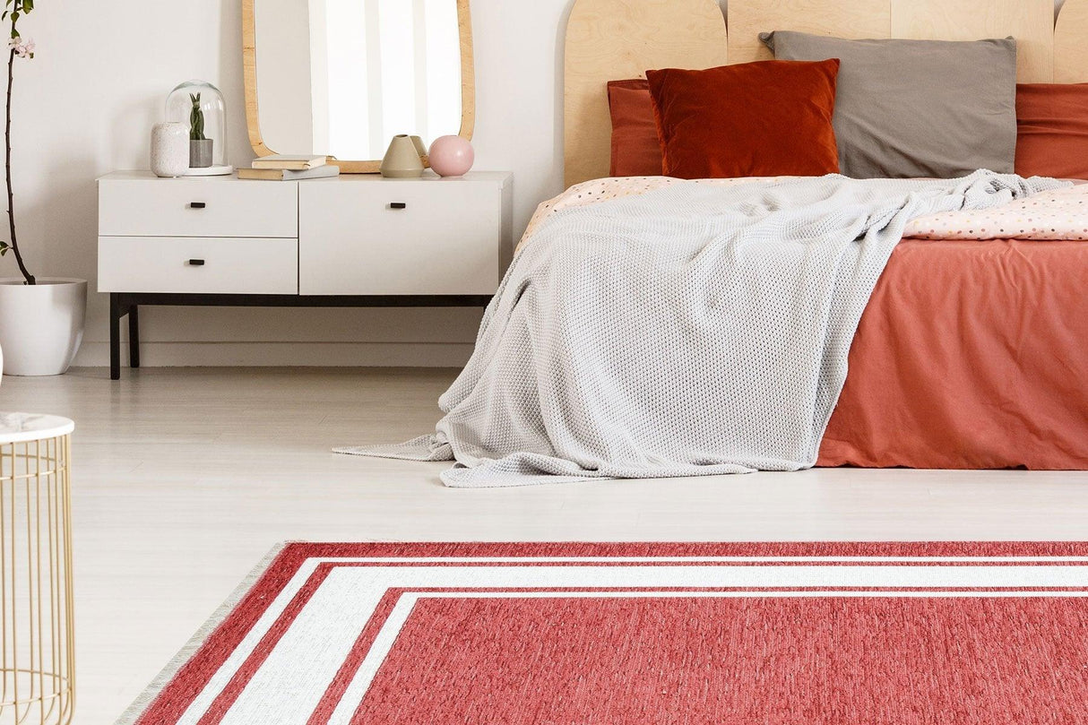 Covor Maze Home Noa Reversibil, Lavabil, Rosu - Gri (diverse dimensiuni), 75x150 cm - Covor Maze Home NOA, Reversibil, Grey Terra - Adorehome.ro - Covoare - Maze - NK 06 GREY TERRA _ 75*150
