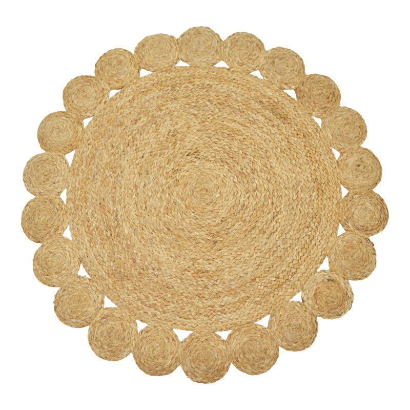 Covor Rotund de Juta Naturala Voni, Juta, Diametru 150cm, 150x150 cm