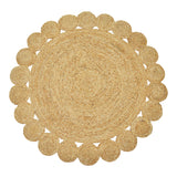 Covor Rotund de Juta Naturala Voni, Juta, Diametru 150cm, 150x150 cm