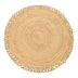 Covor rotund din iuta Prejo, Natural, 120 cm, 120x120 cm