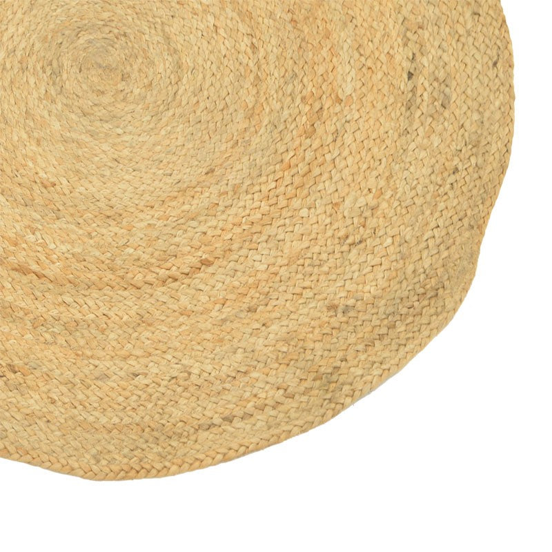 Covor Solon iuta, Natural, 120x120 cm