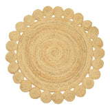 Covor Voni din iuta, Natural, D120x1 cm