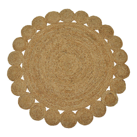 Covor Voni iuta, Natural, D100x1 cm