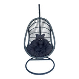 Cuib de leagan Cungo, Metal si ratan PE, 125x105x195 cm - Cuib de leagan Cungo, Metal si ratan PE, 125x105x195 cm - 368-000007