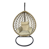 Cuib de leagan Lyere, Metal si ratan PE, 120x108x195 cm - Cuib de leagan Lyere, Metal si ratan PE, 120x108x195 cm