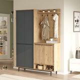 Cuier Cloat, Natural-Antracit, 147x35x195 cm
