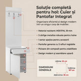 Cuier cu Pantofar PRT-511-BB-1 Home Collection® Porto Aero cu usa si sertar, Alb - Stejar, 52x187x36 cm - Alb | SKU: PRT-511-BB-1, PRT-511-FF-1