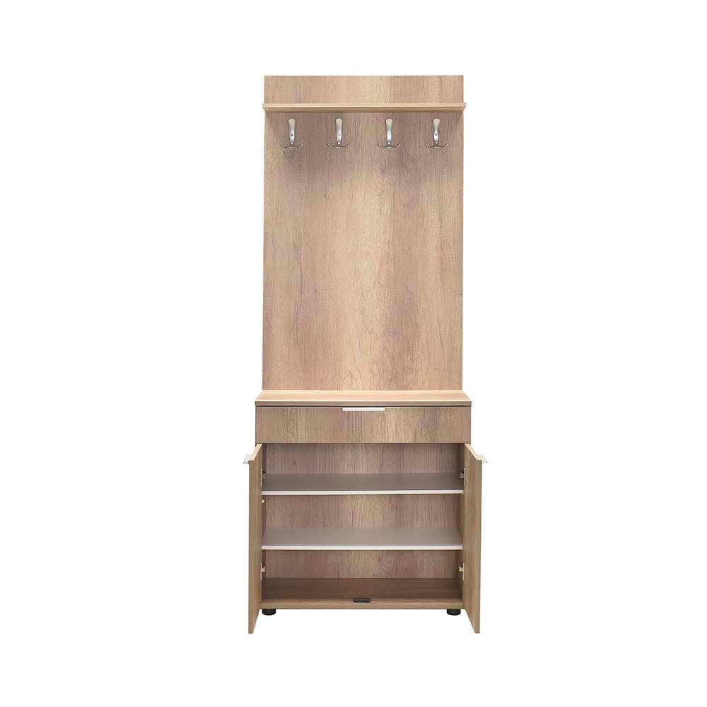 Cuier cu Pantofar PRT-521-BB-1 Home Collection® Porto Aero, cu Sertar, Alb - Natur, 73x187x36 cm - Natur | SKU: PRT-521-TT-1