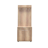 Cuier cu Pantofar PRT-521-BB-1 Home Collection® Porto Aero, cu Sertar, Alb - Natur, 73x187x36 cm - Natur | SKU: PRT-521-TT-1