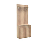 Cuier cu Pantofar PRT-521-BB-1 Home Collection® Porto Aero, cu Sertar, Alb - Natur, 73x187x36 cm - Natur | SKU: PRT-521-TT-1