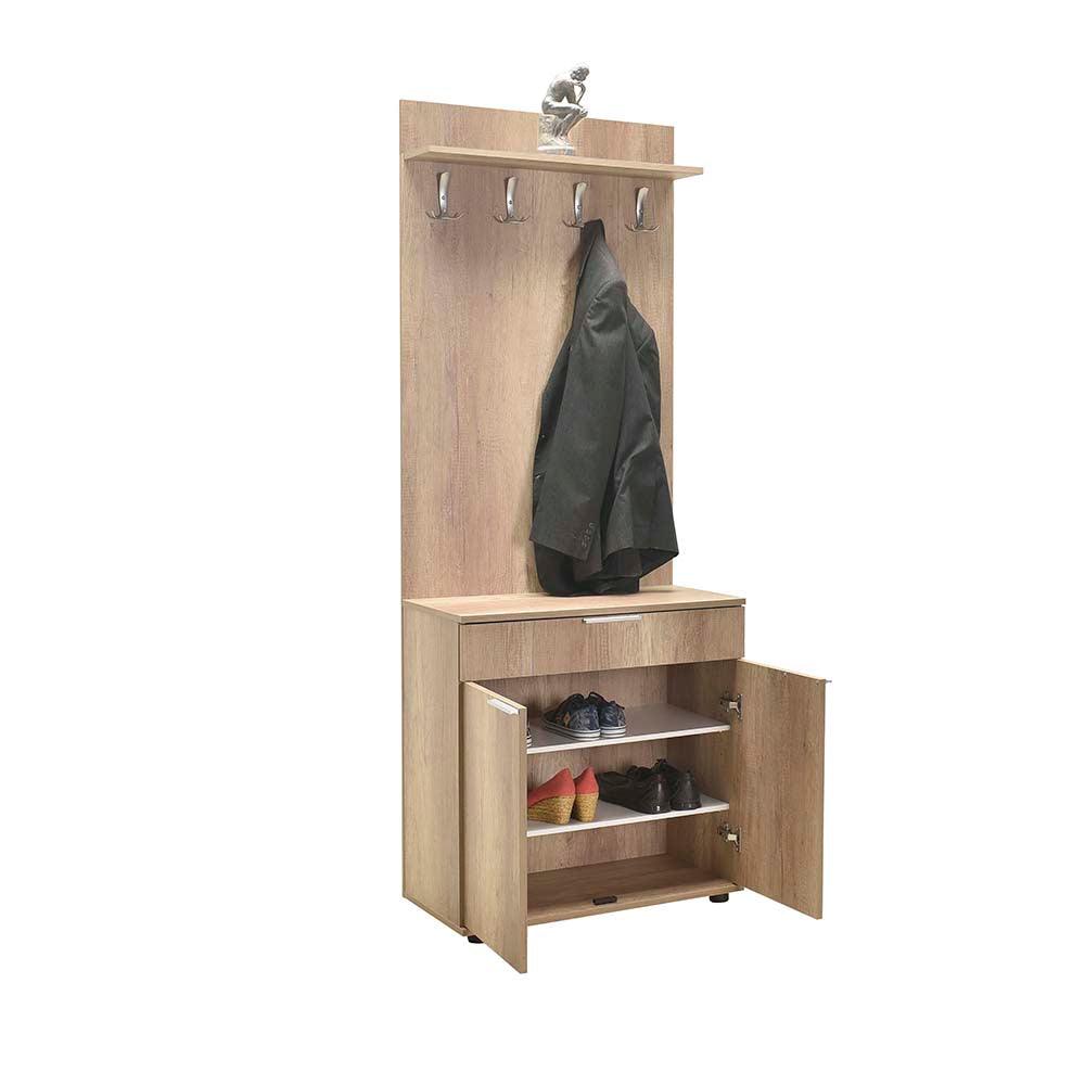 Cuier cu Pantofar PRT-521-BB-1 Home Collection® Porto Aero, cu Sertar, Alb - Natur, 73x187x36 cm - Natur | SKU: PRT-521-TT-1