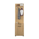 Cuier cu Pantofar PRT-511-BB-1 Home Collection® Porto Aero cu usa si sertar, Alb - Stejar, 52x187x36 cm - Stejar | SKU: PRT-511-FF-1