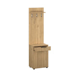Cuier cu Pantofar PRT-511-BB-1 Home Collection® Porto Aero cu usa si sertar, Alb - Stejar, 52x187x36 cm - Stejar | SKU: PRT-511-FF-1