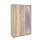 Cuier cu pantofar PRT-620-BB-3 Home Collection® Porto Maxi, 2 usi cu oglinda, 12 rafturi, capacitate 32 perechi incaltaminte, Alb - Natur, 120x187x40 cm - Natur | SKU: PRT-620-TT-3