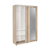 Cuier cu pantofar PRT-620-BB-3 Home Collection® Porto Maxi, 2 usi cu oglinda, 12 rafturi, capacitate 32 perechi incaltaminte, Alb - Natur, 120x187x40 cm - Natur | SKU: PRT-620-TT-3