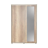 Cuier cu pantofar PRT-620-BB-3 Home Collection® Porto Maxi, 2 usi cu oglinda, 12 rafturi, capacitate 32 perechi incaltaminte, Alb - Natur, 120x187x40 cm - Natur | SKU: PRT-620-TT-3