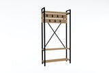 Cuier cu pantofar Alfa, Stejar, 90x180x34 cm