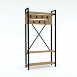Cuier cu pantofar Alfa, Stejar, 90x180x34 cm