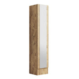 Cuier cu pantofar cu Oglinda Sloth, Stejar, 180x36x36 cm