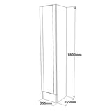 Cuier cu pantofar cu Oglinda Sloth, Stejar, 180x36x36 cm