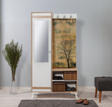Cuier cu pantofar İNCİ-723 Hall Stand 2, Stejar Sonoma, 190x36x100 cm