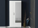 Cuier cu pantofar Meyra, Alb, 80x185x29 cm