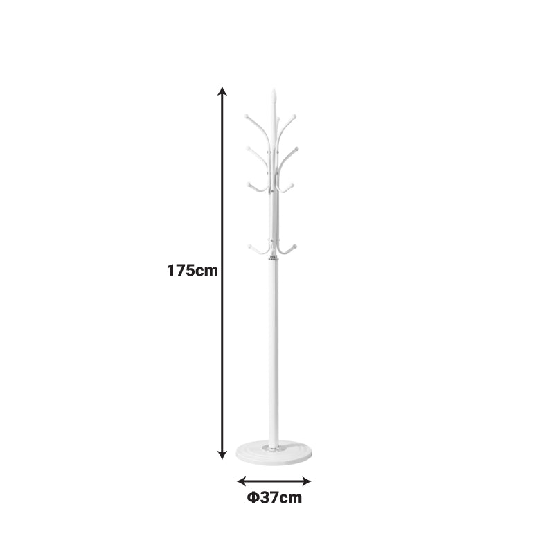 Cuier de haine Keleste, Metal, Alb - Negru, 37x175 cm - Alb