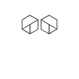 Cuier de hol metalic Geometric, Negru, 20x40 cm