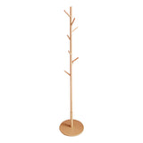 Cuier de paltoane tip pom Driko din lemn, Natural, 38x38x174 cm