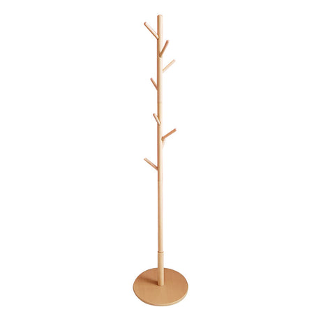 Cuier de paltoane tip pom Driko din lemn, Natural, 38x38x174 cm