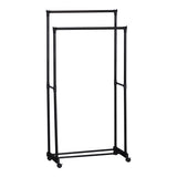Cuier de podea Ganco din metal, Negru, 75x39x157 cm