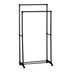 Cuier de podea Ganco din metal, Negru, 75x39x157 cm