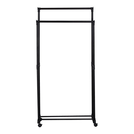 Cuier de podea Ganco din metal, Negru, 75x39x157 cm