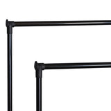 Cuier de podea Ganco din metal, Negru, 75x39x157 cm