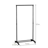 Cuier de podea Wizak din metal, Negru, 75x42x157 cm