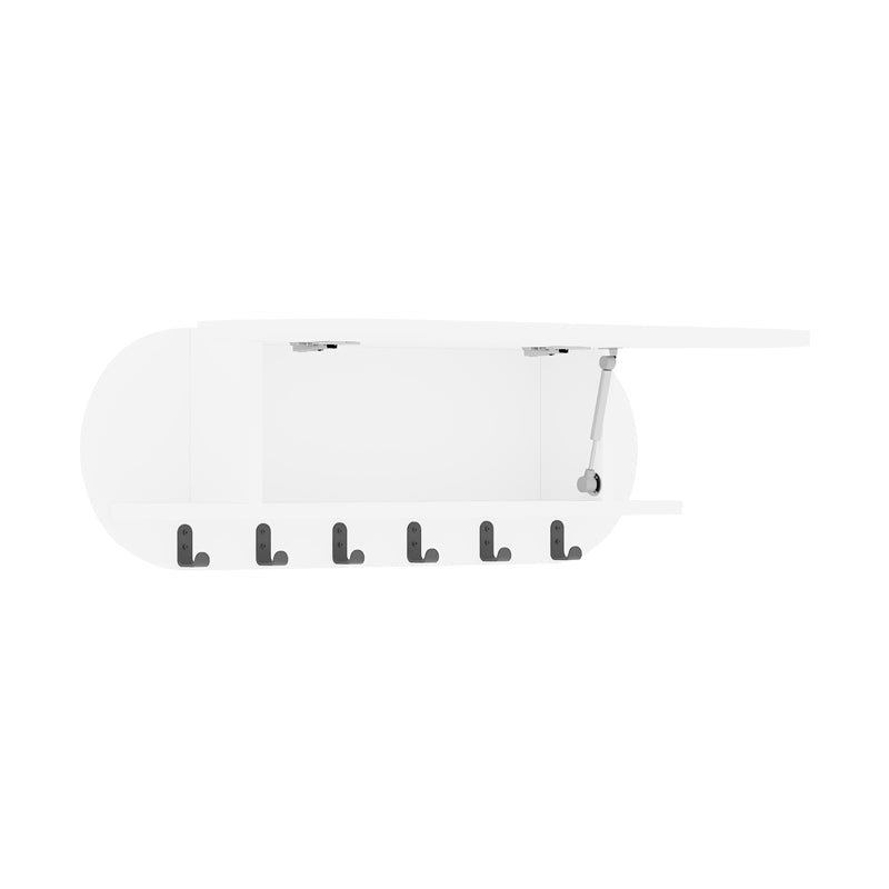 Cuier Kroma, Alb - Gri, 84x15x28 cm - Cuier Kroma, Alb - Gri, 84x15x28 cm - 119-001208