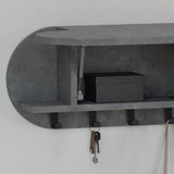 Cuier Kroma, Alb - Gri, 84x15x28 cm - Gri