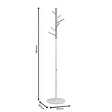 Cuier Marianna metal, Alb - Negru, D37x169 cm - Alb
