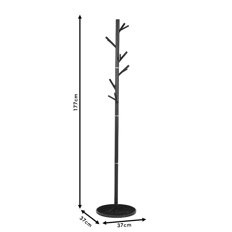 Cuier Marietta metal, Negru - Alb, D37x177 cm - Negru