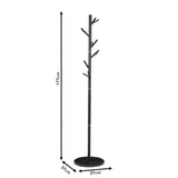 Cuier Marietta metal, Negru - Alb, D37x177 cm - Negru