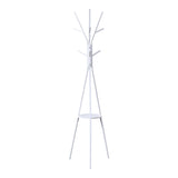 Cuier metalic Denner, Metal, Alb - Negru, 48x48x180 cm - Cuier metalic Denner, Metal, Alb - Negru, 48x48x180 cm
